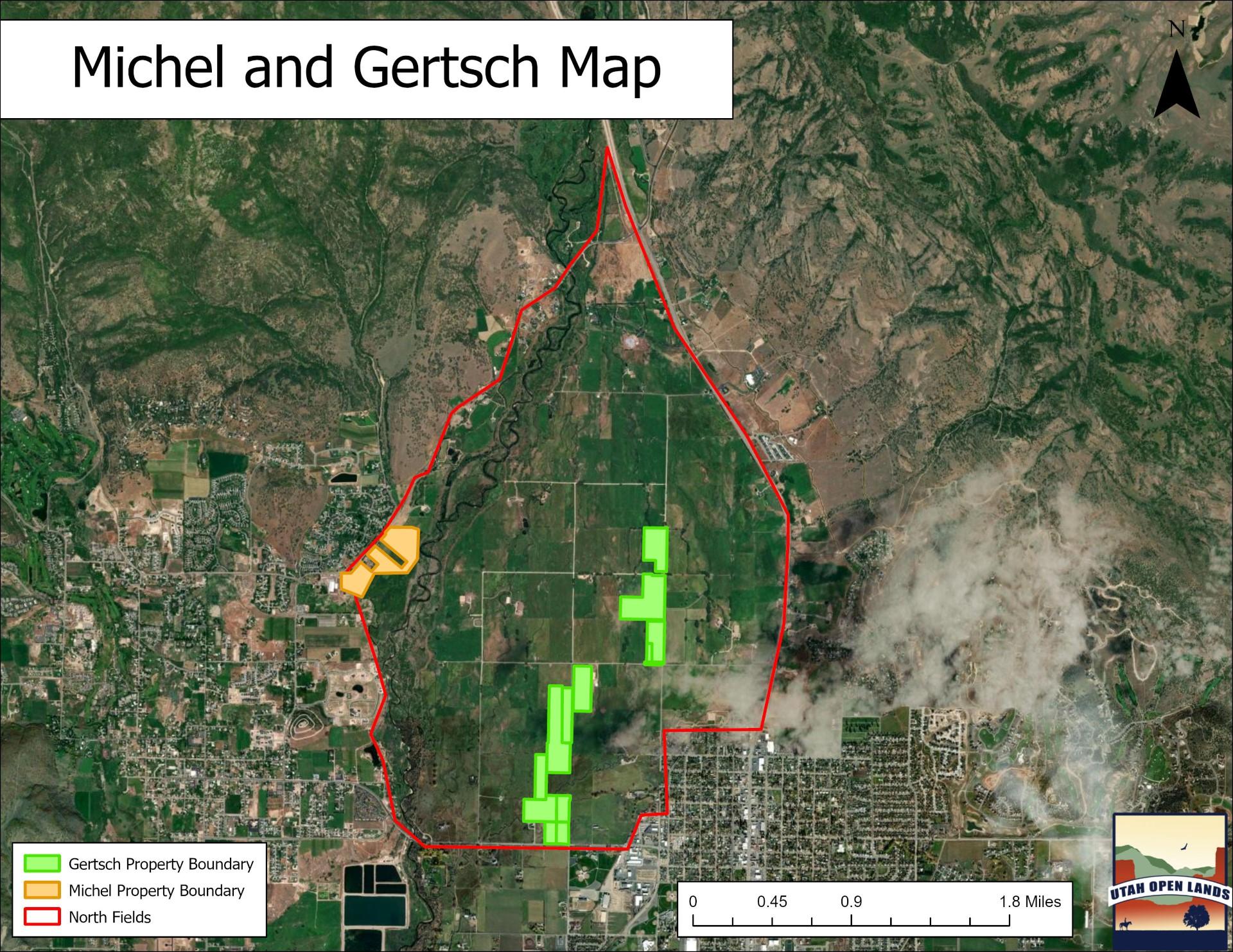 map of the Michel and Gertsch Farms