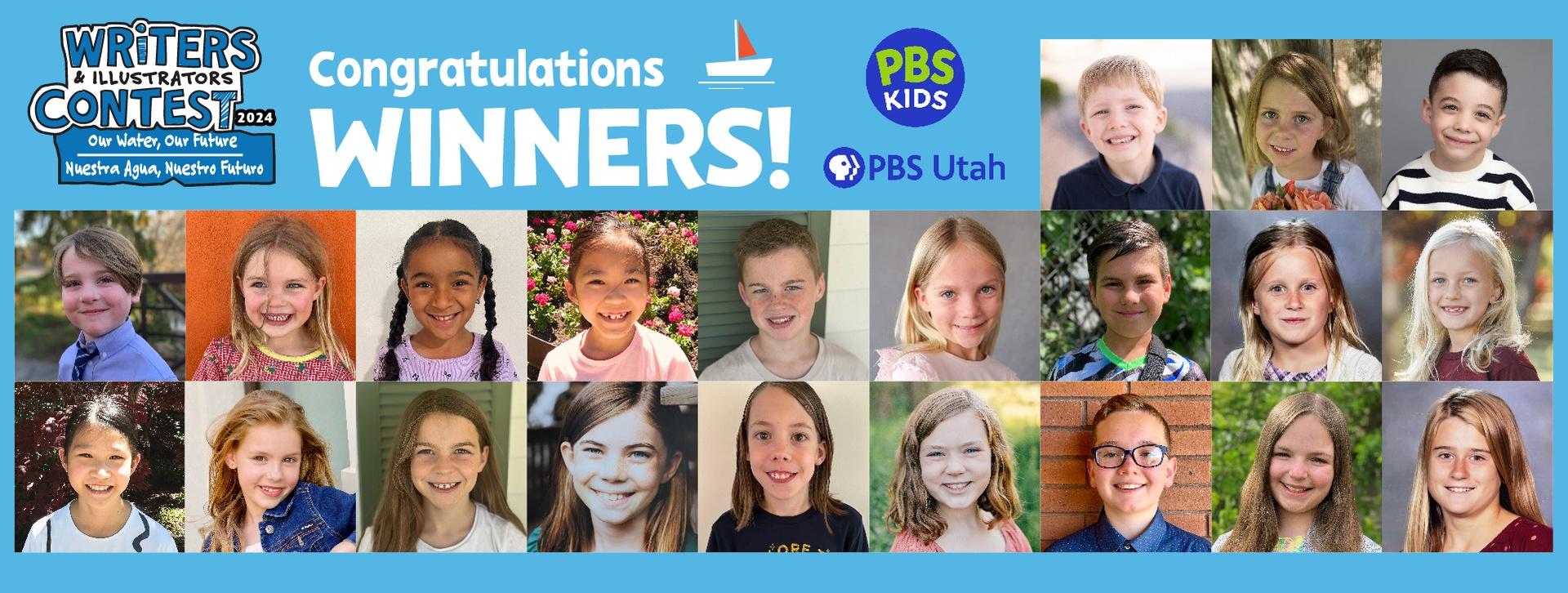 Image of winners of the 2024 PBS Kids Writers and Illustrators Contest